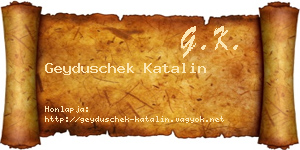 Geyduschek Katalin névjegykártya